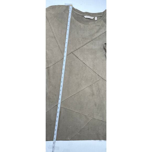 Soft Surroundings Felicity Tunic Top Faux Suede Gray Long Sleeve Lagenlook XS - Picture 7 of 8